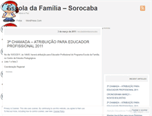 Tablet Screenshot of escoladafamiliasorocaba.wordpress.com