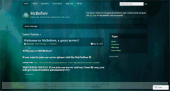 Desktop Screenshot of mcbefore.wordpress.com