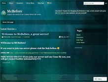 Tablet Screenshot of mcbefore.wordpress.com