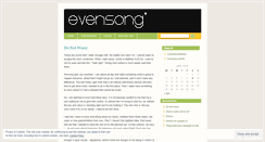 Desktop Screenshot of evensonggathering.wordpress.com