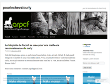 Tablet Screenshot of pourlechevalcurly.wordpress.com