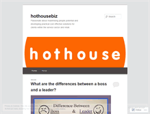 Tablet Screenshot of hothousebiz.wordpress.com