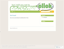 Tablet Screenshot of dontclick.wordpress.com