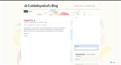 Desktop Screenshot of cuidadoysalud.wordpress.com