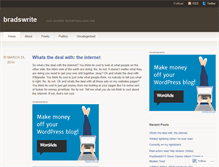 Tablet Screenshot of bradswrite.wordpress.com