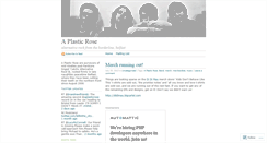 Desktop Screenshot of aplasticrose.wordpress.com