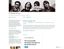 Tablet Screenshot of aplasticrose.wordpress.com