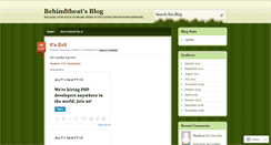 Desktop Screenshot of behindtheat.wordpress.com