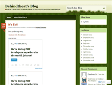 Tablet Screenshot of behindtheat.wordpress.com