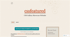 Desktop Screenshot of cssfeatured.wordpress.com