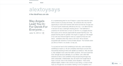 Desktop Screenshot of alextoysays.wordpress.com