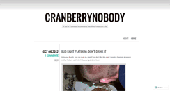 Desktop Screenshot of cranberrynobody.wordpress.com