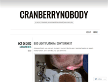 Tablet Screenshot of cranberrynobody.wordpress.com