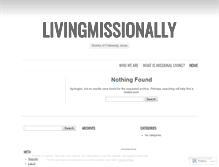 Tablet Screenshot of livingmissionally.wordpress.com