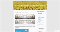 Desktop Screenshot of congratulationsyouhiredacoach.wordpress.com