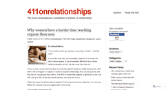 Desktop Screenshot of 411onrelationships.wordpress.com