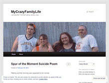 Tablet Screenshot of mycrazyfamilylife.wordpress.com