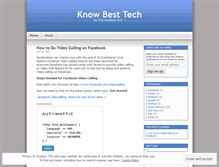 Tablet Screenshot of knowbesttech.wordpress.com