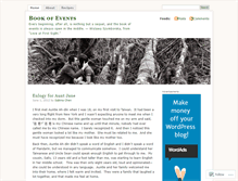 Tablet Screenshot of bookofevents.wordpress.com