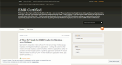 Desktop Screenshot of emrcertified.wordpress.com