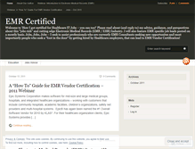 Tablet Screenshot of emrcertified.wordpress.com