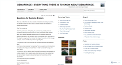 Desktop Screenshot of demurrage.wordpress.com