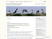 Tablet Screenshot of pageonephotography.wordpress.com