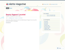 Tablet Screenshot of alettemagazine.wordpress.com