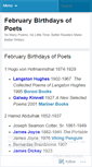 Mobile Screenshot of februarybirthdaysofpoets.wordpress.com