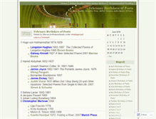 Tablet Screenshot of februarybirthdaysofpoets.wordpress.com