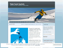 Tablet Screenshot of maplesweetquarterly.wordpress.com