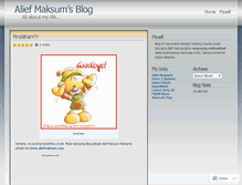 Tablet Screenshot of aliefmaksum.wordpress.com