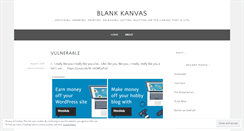 Desktop Screenshot of blankkanvas.wordpress.com