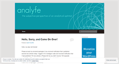 Desktop Screenshot of analyfe.wordpress.com