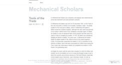 Desktop Screenshot of mechanicalscholars.wordpress.com