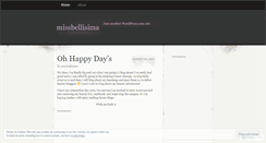 Desktop Screenshot of missbellisima.wordpress.com