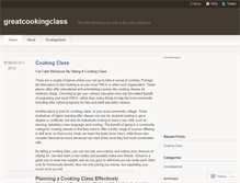 Tablet Screenshot of greatcookingclass.wordpress.com