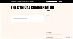 Desktop Screenshot of cynicalcommentary.wordpress.com