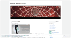 Desktop Screenshot of powersavercanada.wordpress.com