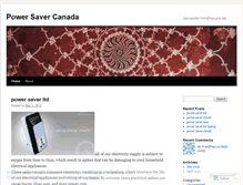 Tablet Screenshot of powersavercanada.wordpress.com