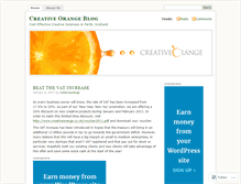 Tablet Screenshot of creativeorange.wordpress.com
