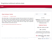 Tablet Screenshot of pengobatantradisionalambeienalami.wordpress.com