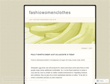 Tablet Screenshot of fashiowomenclothes.wordpress.com