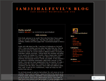 Tablet Screenshot of iam333halfevil.wordpress.com