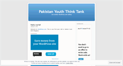 Desktop Screenshot of pakistanyouththinktank.wordpress.com