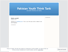 Tablet Screenshot of pakistanyouththinktank.wordpress.com