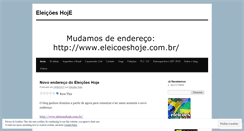 Desktop Screenshot of eleicoeshoje.wordpress.com