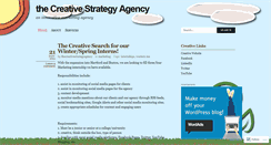 Desktop Screenshot of creativestrategyagency.wordpress.com