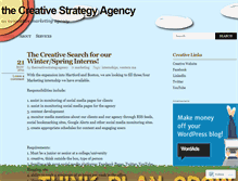 Tablet Screenshot of creativestrategyagency.wordpress.com