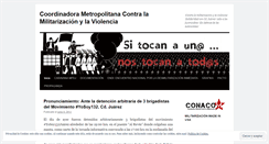 Desktop Screenshot of jovenescontralamilitarizacionylaviolencia.wordpress.com